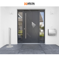 Portes d'entrée extérieures modernes, sécurité, commerce, magasin, porte en aluminium, entrée, double porte d'entrée