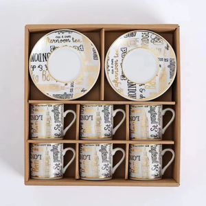 Juego de Té de 12 Piezas de Cerámica Estilo Árabe, Taza de Café Expresso de Lujo, Taza y Platillo de Café, Estilo <span class=keywords><strong>Habesha</strong></span>, Turco, Etíope - Product Image 6