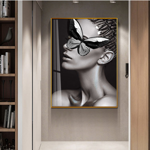 Khung Hợp Kim Nhôm Dầu Vải Tường Nghệ Thuật Áp Phích In Cây Bướm Thiết Kế Cho Phòng Ngủ Hoặc Phòng Khách Trang Trí Nội Thất - Product Image 6