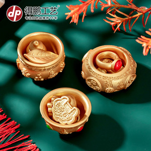 Adorno de barra de oro de resina para paisaje en miniatura, decoración para el Año Nuevo Chino, accesorio decorativo para sala de estar - Product Image 2