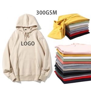 Sweat-shirt pour homme OEM, 100% coton, blanc, poids lourd, impression à la serigraphie, sweat-shirt oversize à capuche - Product Image 4