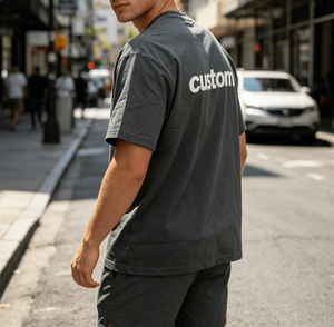 Camiseta Personalizada de Manga Corta con Cuello Redondo para Hombre, Corte Regular, Algodón, Estampado de Letras, Estilo Casual Urbano - Product Image 2