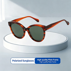 Lunettes de soleil œil de chat ovales vintage de luxe personnalisées pour femmes, en acétate de haute qualité, pour le voyage, à la mode - Product Image 4