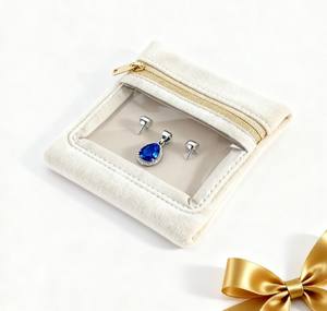 Kantong beludru kustom diskon besar-besaran kantong bahan lembut untuk mengatur aksesori perhiasan kecil di rumah dan perjalanan - Product Image 3