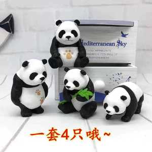 Figurines d'animaux miniatures en PVC Panda pour la décoration de la maison, ornement de style chinois - Product Image 3