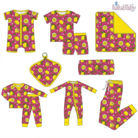 DH ODM LubabyStock d'expédition rapide imprimé enfants bambou fermeture éclair pyjamas bébé personnalisé nouveau-né bébé vêtements bambou barboteuse Zippies