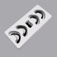 Plateau d'emballage en pulpe de bagasse de canne à sucre moulé sur mesure, écologique et biodégradable, pour dilatateur nasal avec impression en relief