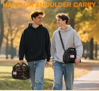 Sac isotherme à bandoulière personnalisé 600D 15L étanche – Sac à déjeuner portable avec pochette Molle détachable pour hommes, travail, camping, pêche, plage