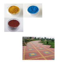 Poudre pour carreaux, pavé, béton, couleur fe231, rouge, jaune, noir, vert, 1 pièce