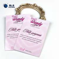 Cartes de remerciement personnalisées pour les réseaux sociaux, inserts d'emballage roses, cartes de reconnaissance client pour la promotion des petites entreprises