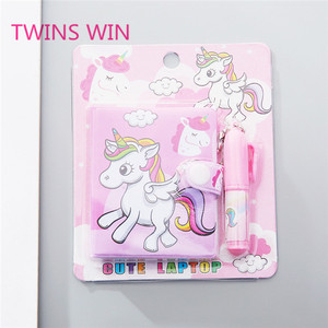 Nuevo Kawaii Cute School Small Papelería Muestra gratis Divertido cuaderno con estampado de unicornio y juego de bolígrafos para niños <span class=keywords><strong>1819</strong></span> - Product Image 4