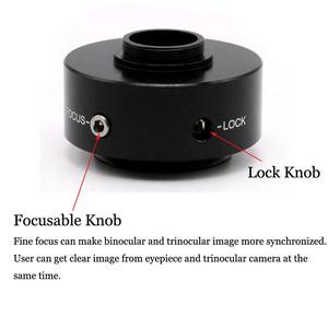 Adaptateur de caméra à monture C pour Microscope coupleur CCD 42mm 0.35X 0.5X 0.63X 1X pour Microscope <span class=keywords><strong>Olympus</strong></span> trinoculaire - Product Image 4