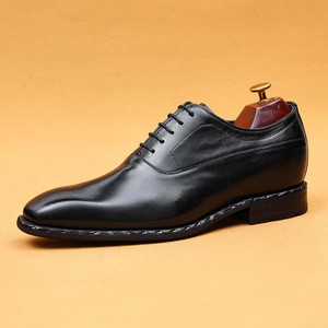 Korean-Style Fashionable Casual Leather Shoes Low-<b>Heel</b> <b>Men's</b> Distressed Leather Oxfords Genuine Cowhide Large Sizes Vintage - Product Image 2