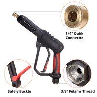 Pistolet de nettoyeur haute pression avec poignée confortable pour le lavage de voiture et l'équipement de nettoyage comprend une baguette de remplacement État neuf