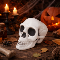 Nouvelles décorations réutilisables en PVC en forme de tête de squelette d'horreur pour Halloween 2026, idéales pour les fêtes, festivals, remises de diplômes et Thanksgiving