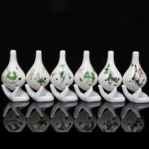 โอคาริน่าเซรามิกรูปทรงหยดน้ำ 6 รู สำหรับเด็กเล่น ขายส่ง - Product Image 2