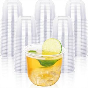 Gobelets à vin et à cocktail jetables en PET résistants aux chocs de 360 ml |   Verres à pieds plats pour fêtes et bars, parfaits pour les mariages - Product Image 1