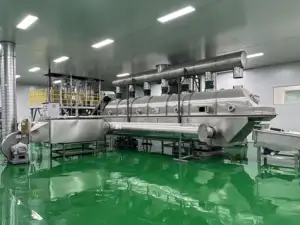 2500kg/h Continuous Fluidized Bed Dryer For Breadcrumbs Coconut Stillage Vinasse Citric Acid Chicken Essence