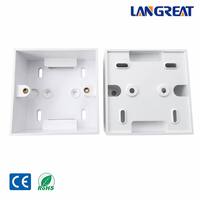 Boîtier vide 86x86mm en PVC ignifuge pour montage mural, boîte de jonction pour plaque frontale RJ45 Keystone