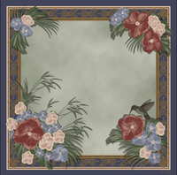 Tapis de Mahjong Américain 2026 Écologique Pliable Moderne Sans Odeur avec Broderie Oiseaux et Fleurs, Tapis en Caoutchouc Épaissi pour Soirées de Jeu en Famille