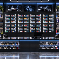 Meuble de présentation pour magasin de tabac, vitrine à poussoirs, étagères à cigarettes, présentoir à tabac, direct usine