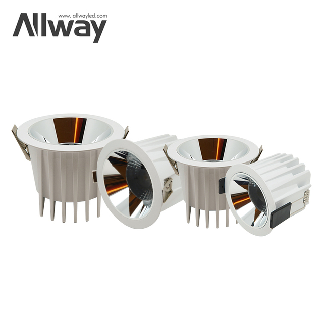 ALLWAY High Lumen Anti Glare Spotlight Indoor Home Hotel COB 9watt LED Downlight