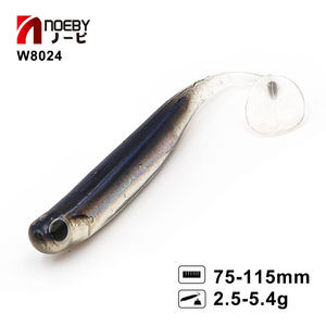 Eco-friendly PVC 3D paddle tail bait hollow body lure tubes gioco esca in gomma morbida - Product Image 2