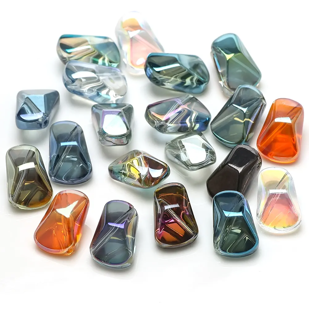 Zhubi 10X16mm bentuk khusus batu manik-manik kaca untuk membuat perhiasan mobil halus manik-manik kristal untuk Kalung Gelang DIY kerajinan