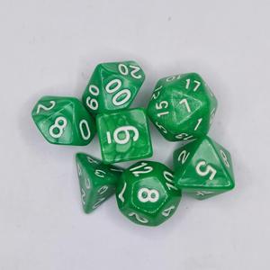 Juego de Dados de Plástico Acrílico para Juegos de Rol de Dungeons and Dragons, Juego de Dados Poliédricos Marmoleados de 7 Piezas, Dado D20 - Product Image 4