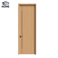 LELONLOCK Serrure Cylindrique Minimaliste en Noyer avec Poignée Factice, Garantie 3 Ans, Installation Facile, Idéale Chambres, Salles de Bain, Hôtels