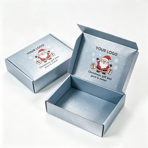 Boîtes en papier pour friandises et biscuits <span class=keywords><strong>de</strong></span> Noël, design maison <span class=keywords><strong>de</strong></span> fêtes, emballage cadeau pour collations et bonbons - Product Image 1