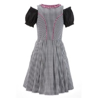 2024 Zarif Geleneksel Alman Bavyera Mini Dirndl Elbisesi Kadın Pamuklu İşlemeli Gingham Oktoberfest Yetişkin Seti