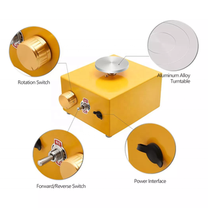Mini machine à roue de <span class=keywords><strong>poterie</strong></span> avec plateaux tournants outil de <span class=keywords><strong>poterie</strong></span> <span class=keywords><strong>électrique</strong></span> 30W - Product Image 2