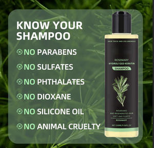 Champú Orgánico de Romero con Queratina para el <span class=keywords><strong>Crecimiento</strong></span> del <span class=keywords><strong>Cabello</strong></span>, Anti-Caída y Suavizante, para el Mercado de Oriente Medio - Product Image 4