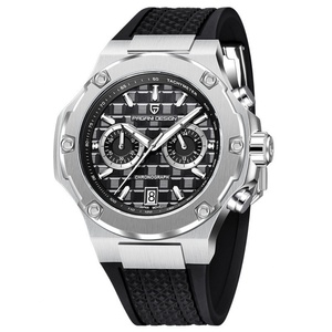 Relojes PAGANI DESIGN para hombre, reloj de cuarzo japonés VK64 con cronógrafo deportivo de oro rosa de lujo para hombre, reloj de pulsera con correa de caucho fluorado para hombre - Product Image 1