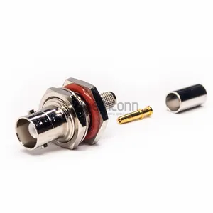 50ohm Jack thẳng vách ngăn không thấm nước thời tiết BNC kết nối