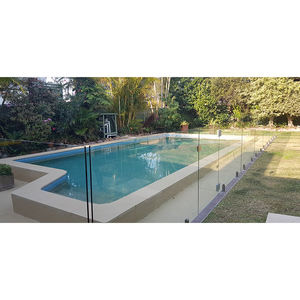 Panneau de clôture en verre trempé sans cadre avec pince de fixation pour <span class=keywords><strong>escalier</strong></span>, piscine et balcon - Product Image 4