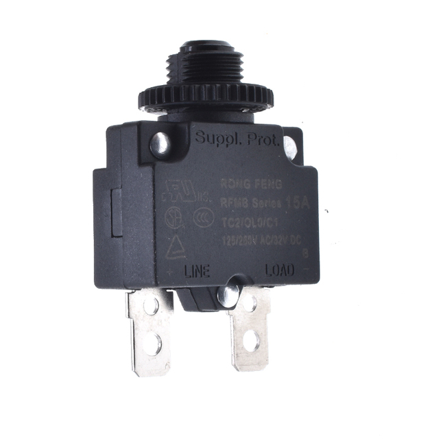 Thermal Switch Overload Protector 15A Motor Switch Manual Electrical Thermal DC Circuit Breaker Overload Protector