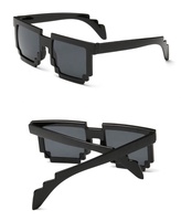 Lunettes de soleil en forme de carreaux pour enfant, verres solaires rétro, vidéo 8 bits, nouveau Style, 2019