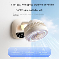 Ventilador oscilante de circulación de aire de sobremesa, de pared o de escritorio, con temporizador digital, pantalla táctil y motor sin escobillas de la marca Factory Anfuyou.