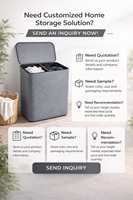 Panier à linge pliable avec couvercle rabattable, sac de rangement amovible en tissu Oxford, organisateur moderne pour vêtements et chaussures, salle de bain