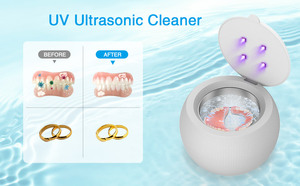 Limpiador UV ultrasónico de alta frecuencia, retenedor de alineador de Dentaduras postizas, blanqueamiento, protector bucal, cabezal de cepillo de dientes, aparatos de máquina - Product Image 2