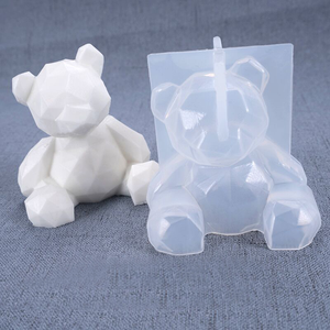 3D ayı silikon kalıp DIY geometri Stereo ayı kalıp - Product Image 1