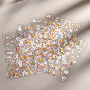 Nuevo Diseño Marca YF Pegatinas <span class=keywords><strong>3D</strong></span> Autoadhesivas <span class=keywords><strong>de</strong></span> Plástico No Tóxico con Diseño Abstracto <span class=keywords><strong>de</strong></span> Rostro <span class=keywords><strong>de</strong></span> Dama, Hojas y Flores para <span class=keywords><strong>Uñas</strong></span> - Product Image 3