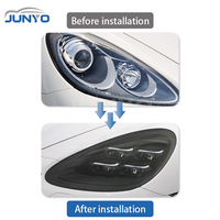 Système d'éclairage automobile Junyo, phare pour Porsche Cayenne 11-14, mise à niveau des anciens phares vers de nouveaux phares à matrice LED