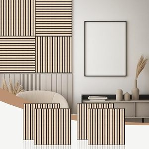 Paneles de Madera Natural de Diseño Moderno para Instalar <span class=keywords><strong>en</strong></span> Interiores, Paneles Acústicos de Madera con Listones Absorbentes de Sonido - Product Image 3