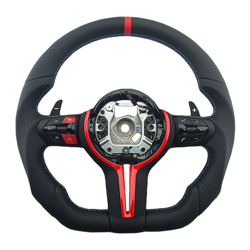Série 7 F01/F02/F03+Cuir perforé+M1 M2 rouge+Bande supérieure rouge