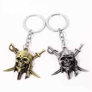 Llavero de Piratas del <span class=keywords><strong>Caribe</strong></span> con Forma de Esqueleto, Estilo Punk, Moneda Azteca Vintage, Colgante del Capitán Jack - Product Image 6