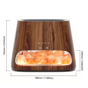 150ml mát sương siêu âm hương thơm khuếch tán điện nhà tinh dầu ngọn lửa khuếch tán với đèn Muối Himalaya để sử dụng nhà - Product Image 2