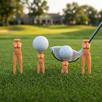 Bikini-vormige grappige golf tees, 3 inch plastic novelty tees voor golfers, mannen, vrouwen, golf cadeau, groothandel, bulk
